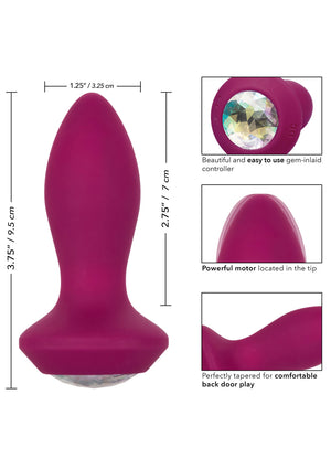 Plug anal vibrant Crystal petit format
