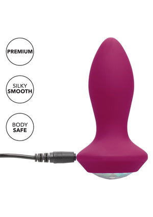 Plug anal vibrant Crystal petit format
