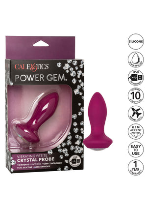Plug anal vibrant Crystal petit format