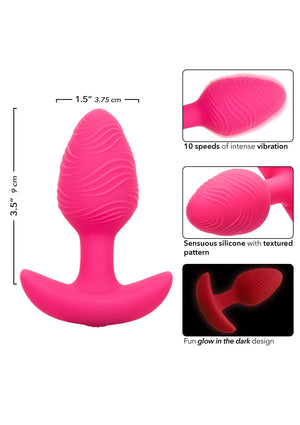 Plug anal Cheeky lumineux vibrant, taille S