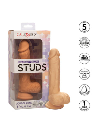 Gode réaliste en silicone bi-densité, 5 pouces