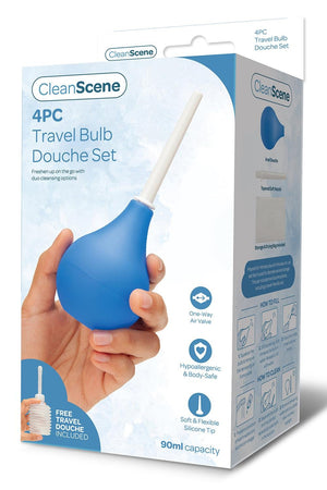 AQUACLEAN 90ML 4 PCS TRAVEL BULB DOUCHE SET