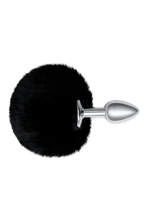 WHIPSMART 3 INCH FLUFFY BUNNY METAL PLUG WITH BLACK TAIL