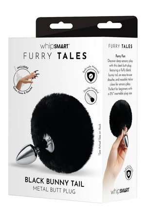 WHIPSMART 3 INCH FLUFFY BUNNY METAL PLUG WITH BLACK TAIL