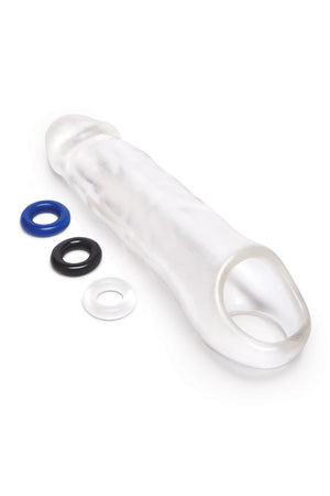 SIZE UP CLEAR VIEW PENIS EXTENDER WITH BALL LOOP EXTRA GIRTHY