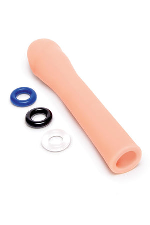 SIZE UP 3 INCH EXTRA REALISTIC PENIS EXTENDER FLESH