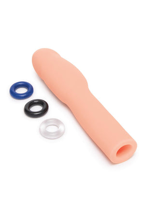 SIZE UP 4 INCH EXTRA REALISTIC PENIS EXTENDER -FLESH