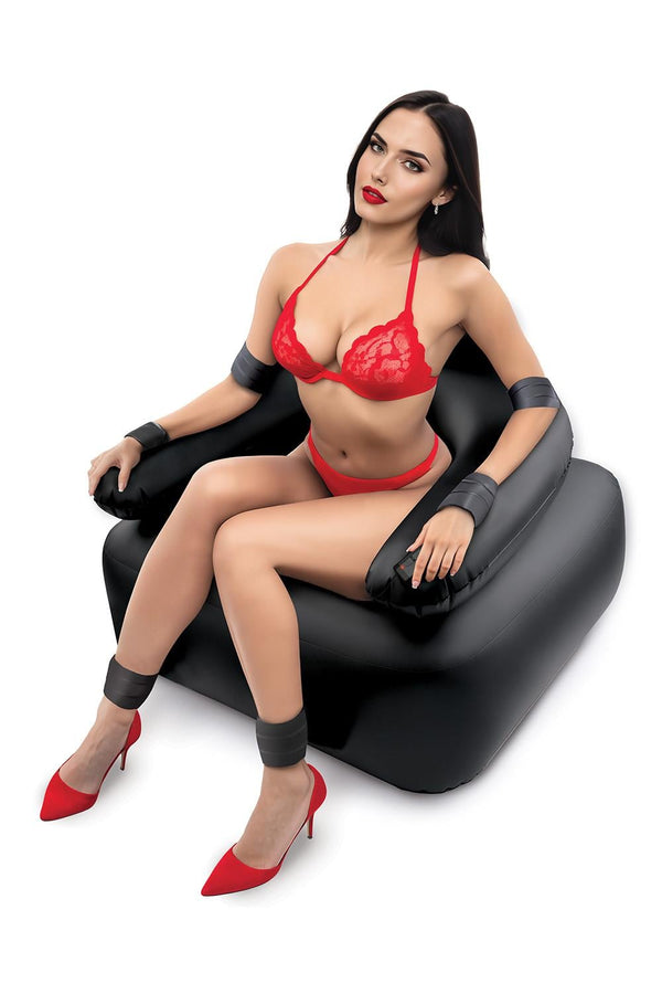 WHIPSMART INFLATABLE BONDAGE CHAIR WITH VIBRATING DILDO