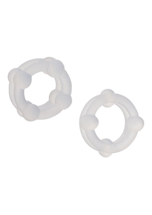 Anneaux péniens doubles empilables en silicone