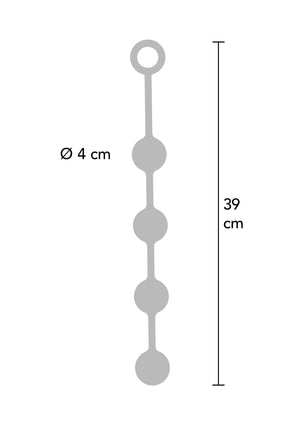 Chapelet anal lourd, grand modèle