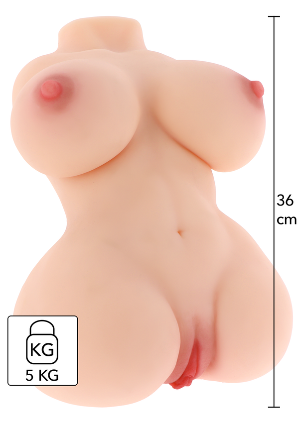 Masturbateur réaliste poitrine généreuse bonnet D, 5 kg