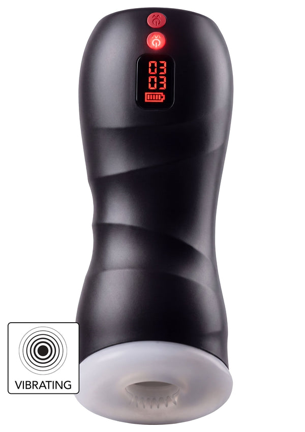 Masturbateur automatique double turbo vibrant