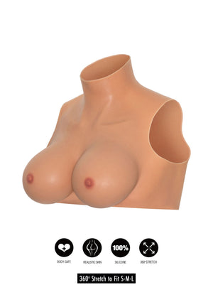 Wearable Breasts Crop Top E Cup
