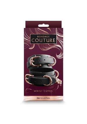 BONDAGE COUTURE WRIST CUFFS BLACK