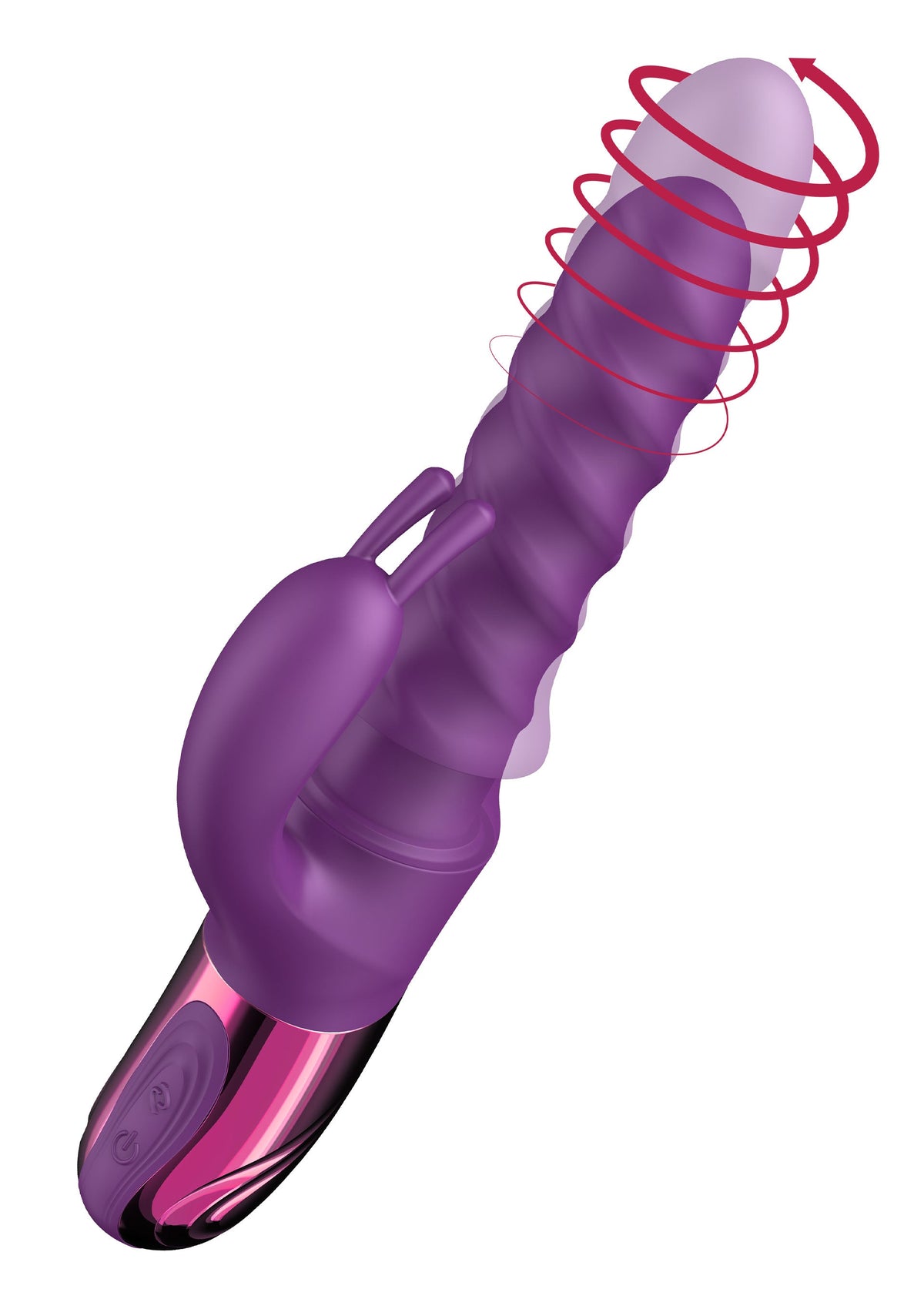 Vibromasseur rabbit spiralé
