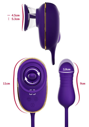 Pompe clitoridienne lécheuse et stimulateur anal