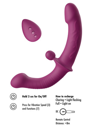 Vibromasseur pour couple point G à double extrémité