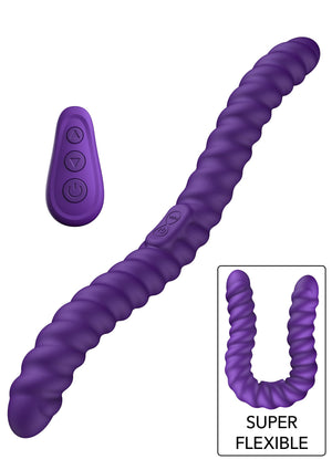 Vibromasseur pour couple flexible à double extrémité