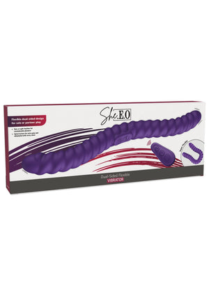 Vibromasseur pour couple flexible à double extrémité