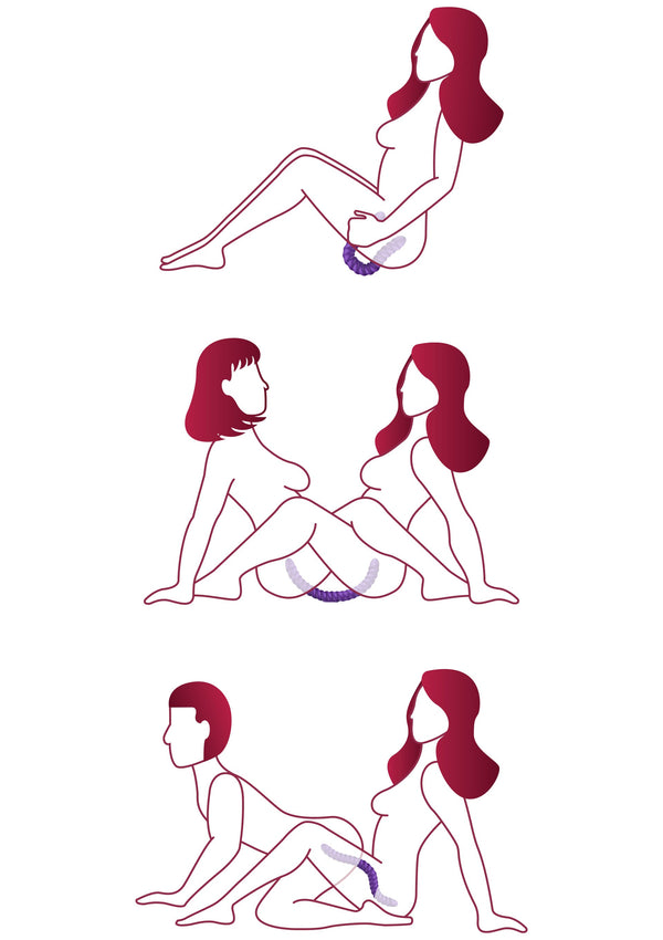 Vibromasseur pour couple flexible à double extrémité