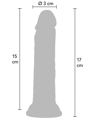 Gode réaliste en silicone liquide 17 cm