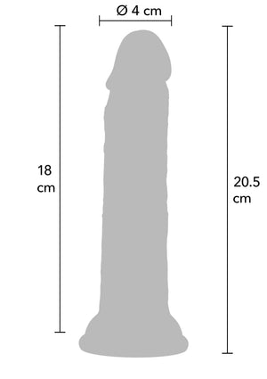 Gode réaliste en silicone liquide 20,5 cm