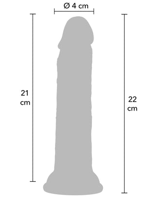 Gode réaliste en silicone liquide 23 cm