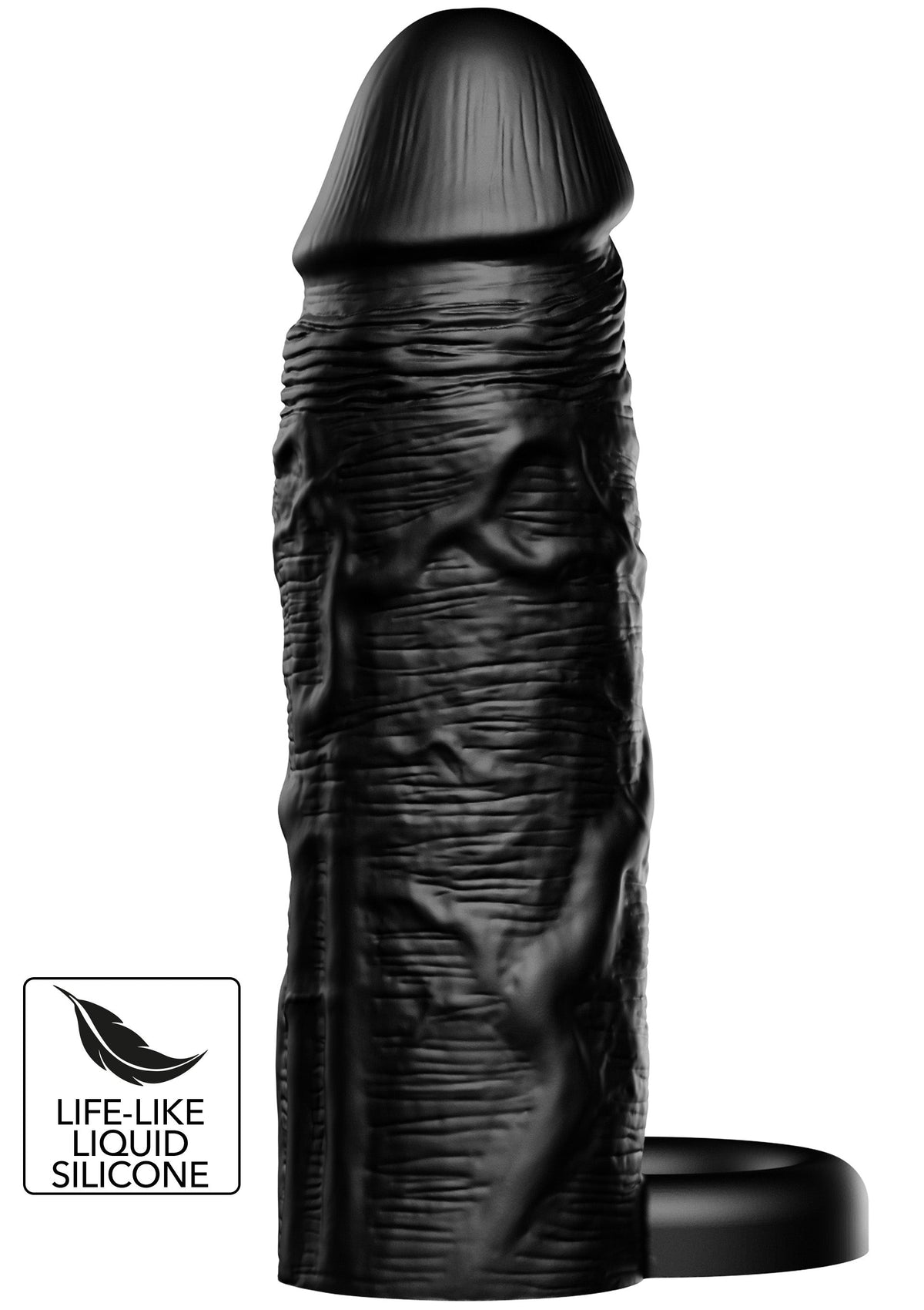 Gaine de pénis à anneau en silicone liquide 15 cm