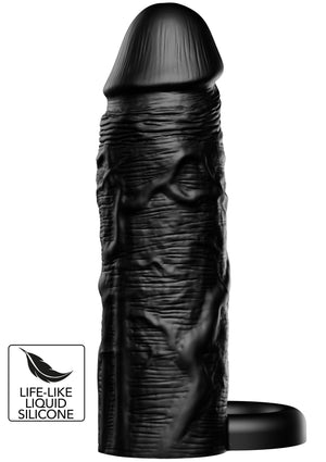 Gaine de pénis à anneau en silicone liquide 15 cm