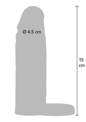 Gaine de pénis à anneau en silicone liquide 15 cm