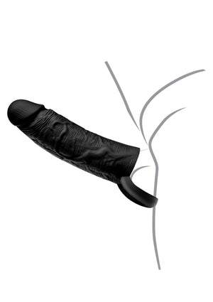 Gaine de pénis à anneau en silicone liquide 18 cm