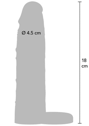 Gaine de pénis à anneau en silicone liquide 18 cm