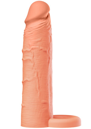 Gaine de pénis à anneau en silicone liquide 18 cm