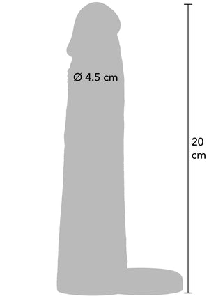 Gaine de pénis à anneau en silicone liquide 20 cm