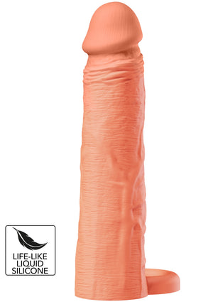 Gaine de pénis à anneau en silicone liquide 20 cm