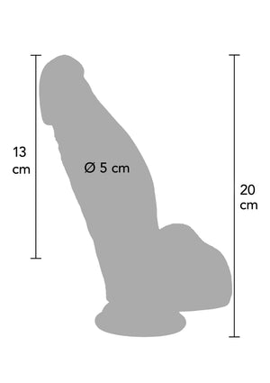 Gode ultra réaliste en silicone 18 cm