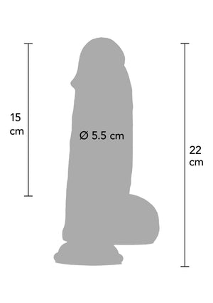 Gode ultra réaliste en silicone 20 cm