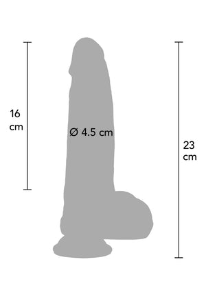 Gode ultra réaliste en silicone 18 cm