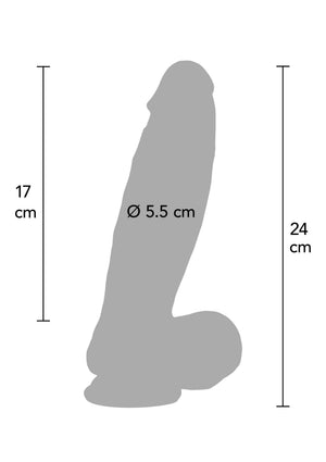 Gode ultra réaliste en silicone 22 cm