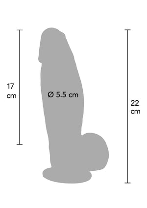 Gode ultra réaliste en silicone 22 cm