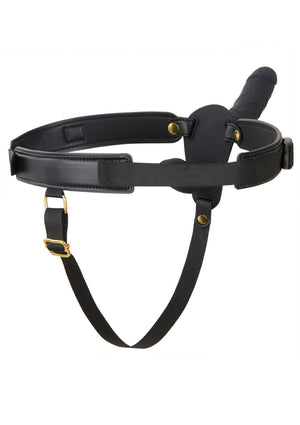 Gode ceinture vibrant double plaisir en silicone 14 cm