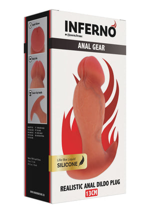 Plug anal réaliste en silicone liquide 13 cm