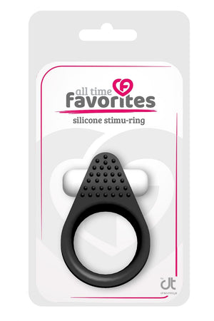 ALL TIME FAVORITES SILICONE STIMU-RING BLACK