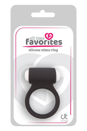 ALL TIME FAVORITES SILICONE STIMU-RING BLACK