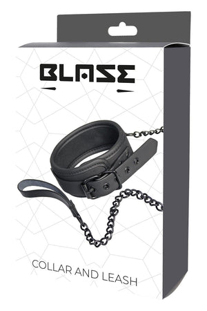 BLAZE COLLAR AND LEASH BLACK
