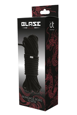 BLAZE DELUXE BONDAGE ROPE 10M BLACK