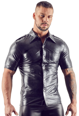 Imitat. Leather Men's Shirt XL