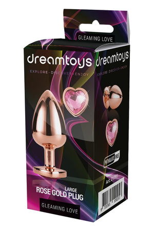 GLEAMING LOVE ROSE GOLD PLUG LARGE