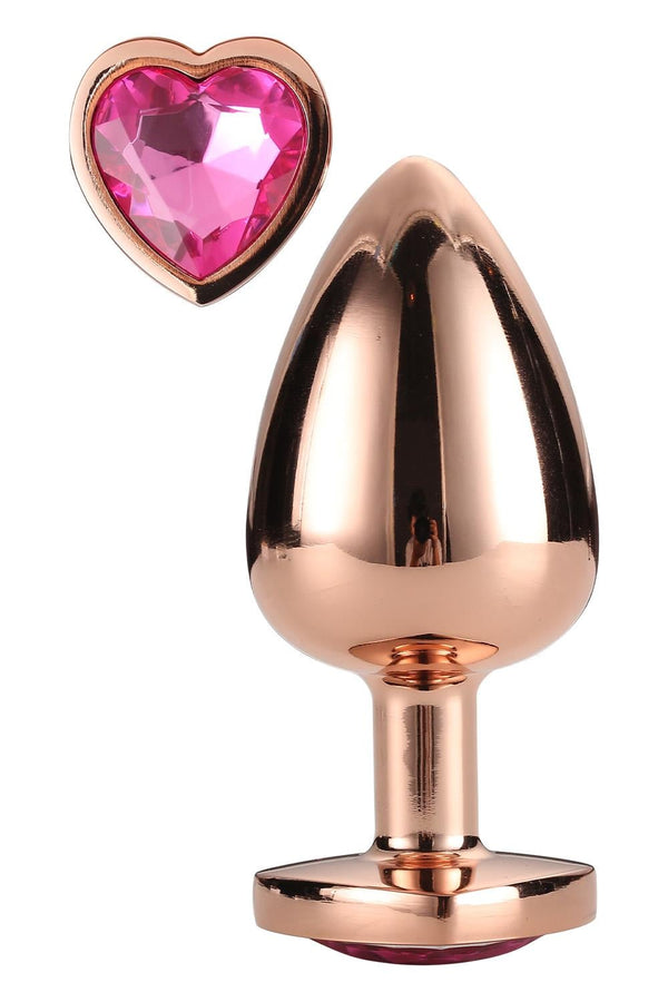 GLEAMING LOVE ROSE GOLD PLUG LARGE