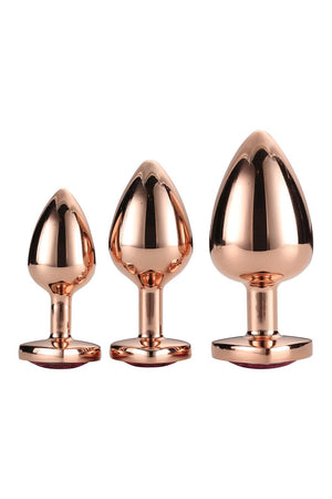 GLEAMING LOVE ROSE GOLD PLUG SET